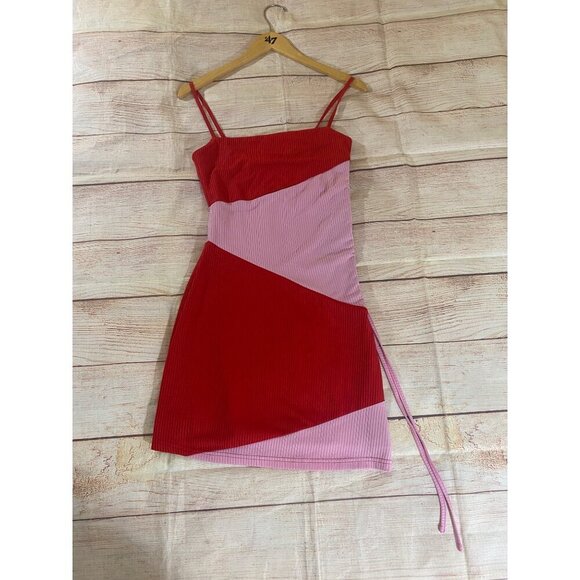 Revolve More To Come Women's Pink, Red Cami Mini Dress - Small - Picture 3 of 14